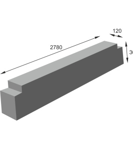 Прогон железобетонный ПРГ-28.1.3-4Т - ООО «ЗКПД ТДСК»