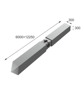 Железобетонные сваи С180.30-ц (С60.30-Вц3+С120.30-Нц3) - ООО «ЗКПД ТДСК»