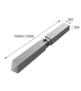 Железобетонные сваи С220.30-ц (С100.30-Вц3+С120.30-Нц3) - ООО «ЗКПД ТДСК»