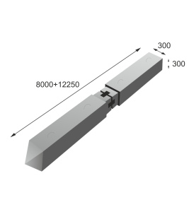 Железобетонные сваи С200.30-Св (С80.30-Всв1+С80.30-Нсв1) - ООО «ЗКПД ТДСК»