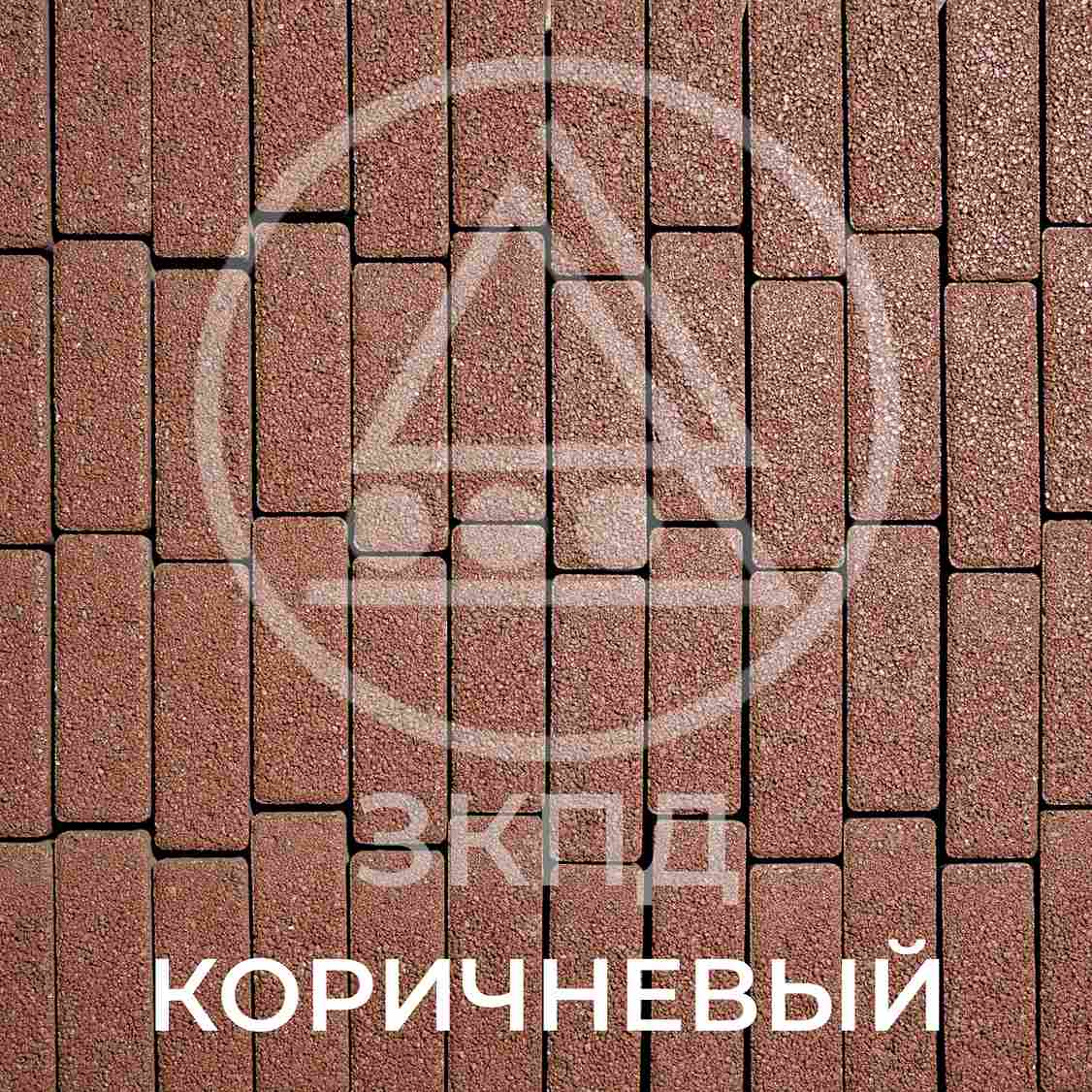 Тротуарная плитка Паркет коричневая гранит