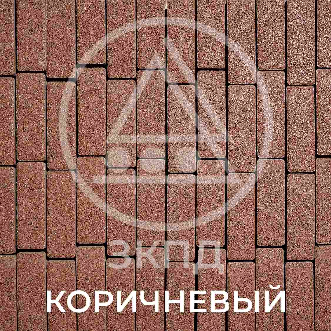 Тротуарная плитка Паркет коричневая гранит