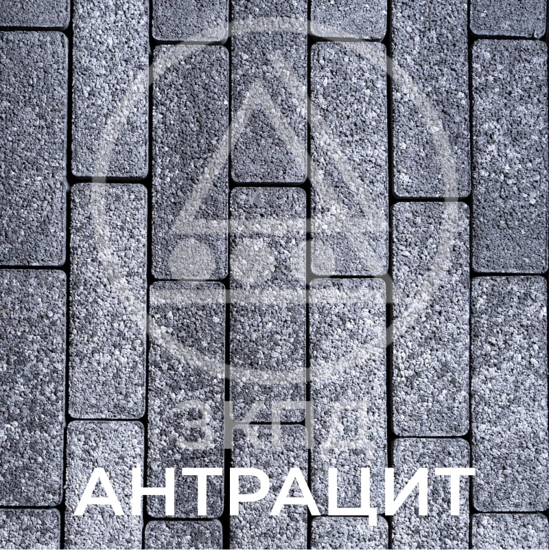 Тротуарная плитка Паркет антрацит гранит